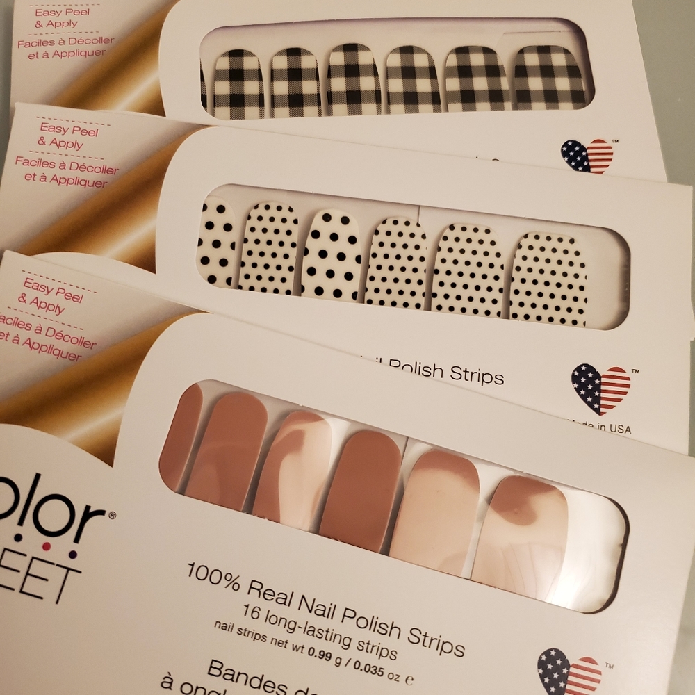 "Polka Plaid Neutrals" Bundle of 3